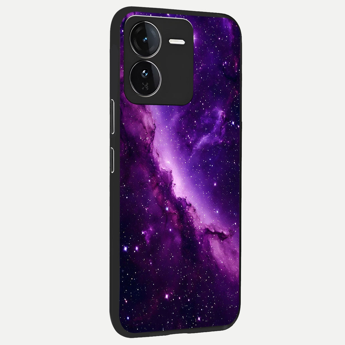 Purple Shade Sky back cover For iQOO Z9 slim fit glass case with vibrant aesthetic design