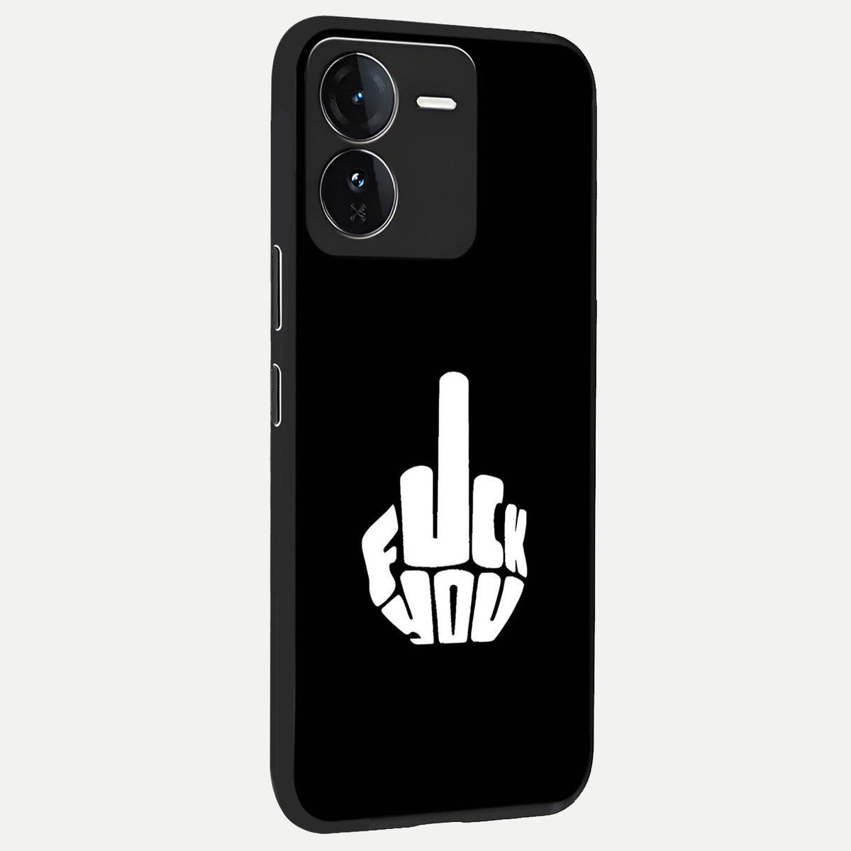 Rebel Mode On back cover For iQOO Z9 slim fit glass case with vibrant aesthetic design