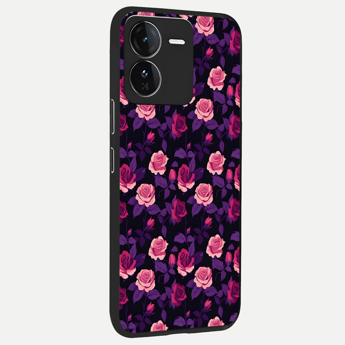 Rose Garden Twilight back cover For iQOO Z9 slim fit glass case with vibrant aesthetic design