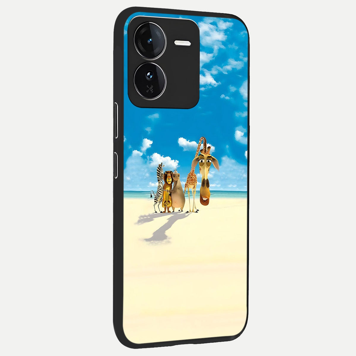 Tropical Fun Squad back cover For iQOO Z9 slim fit glass case with vibrant aesthetic design