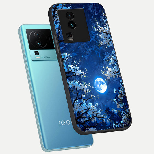 Blossom Moonlight Sky phone case For iQOO Neo 7 Pro showing premium glass back cover with detailed artwork