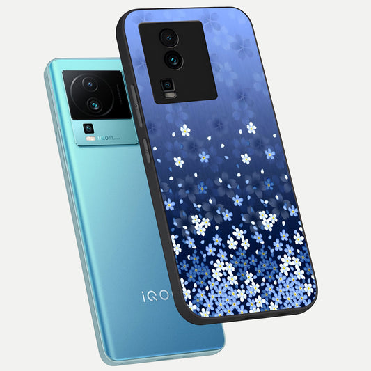 Blue Starry phone case For iQOO Neo 7 Pro showing premium glass back cover with detailed artwork