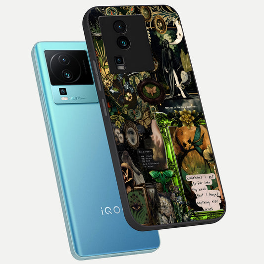 Mystic Woods Secret phone case For iQOO Neo 7 Pro showing premium glass back cover with detailed artwork