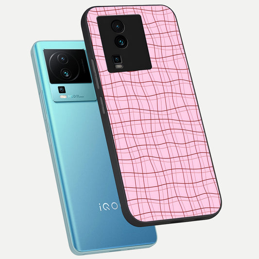 Soft Grid Bliss phone case For iQOO Neo 7 Pro showing premium glass back cover with detailed artwork