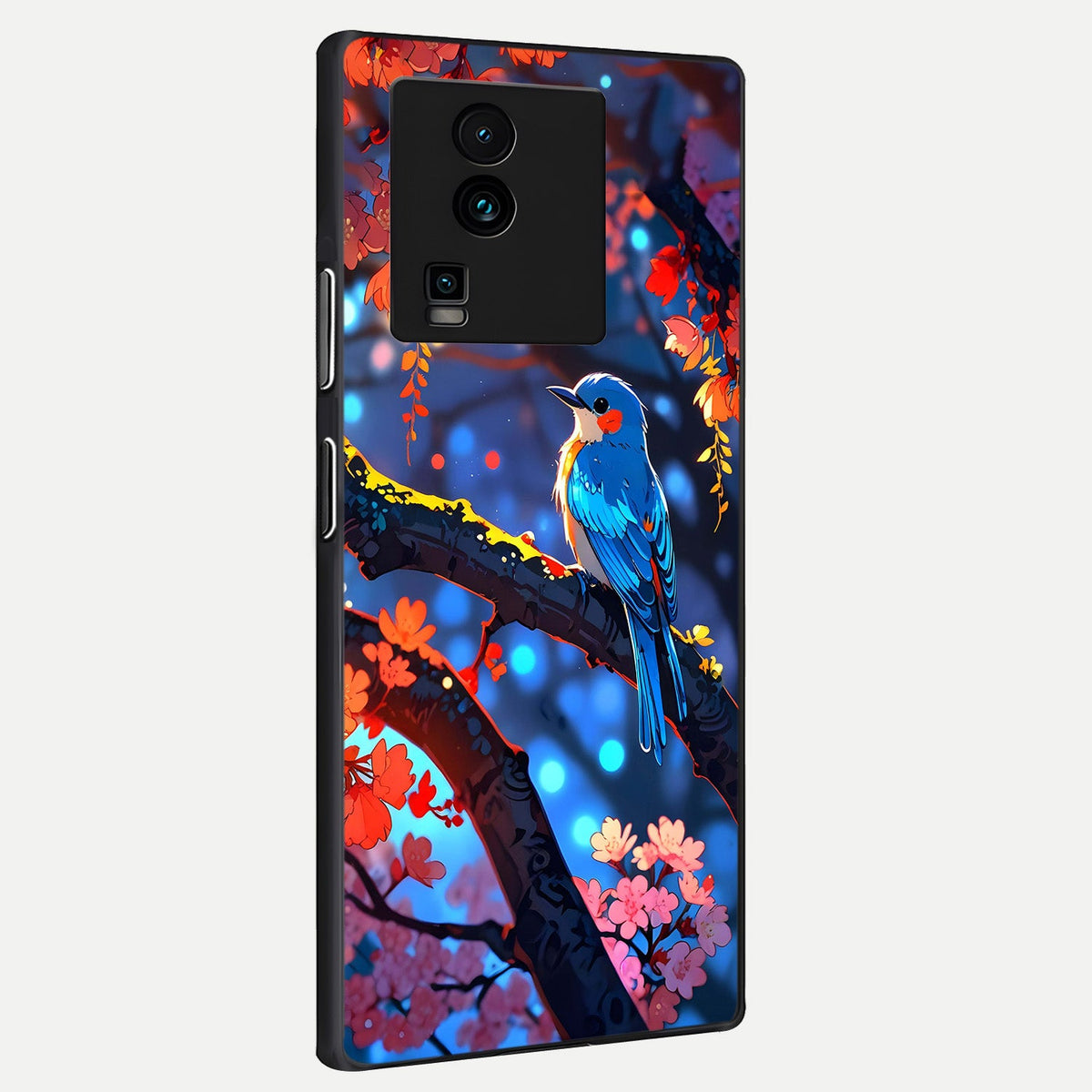 Blooming Water Drift back cover For iQOO Neo 7 Pro slim fit glass case with vibrant aesthetic design