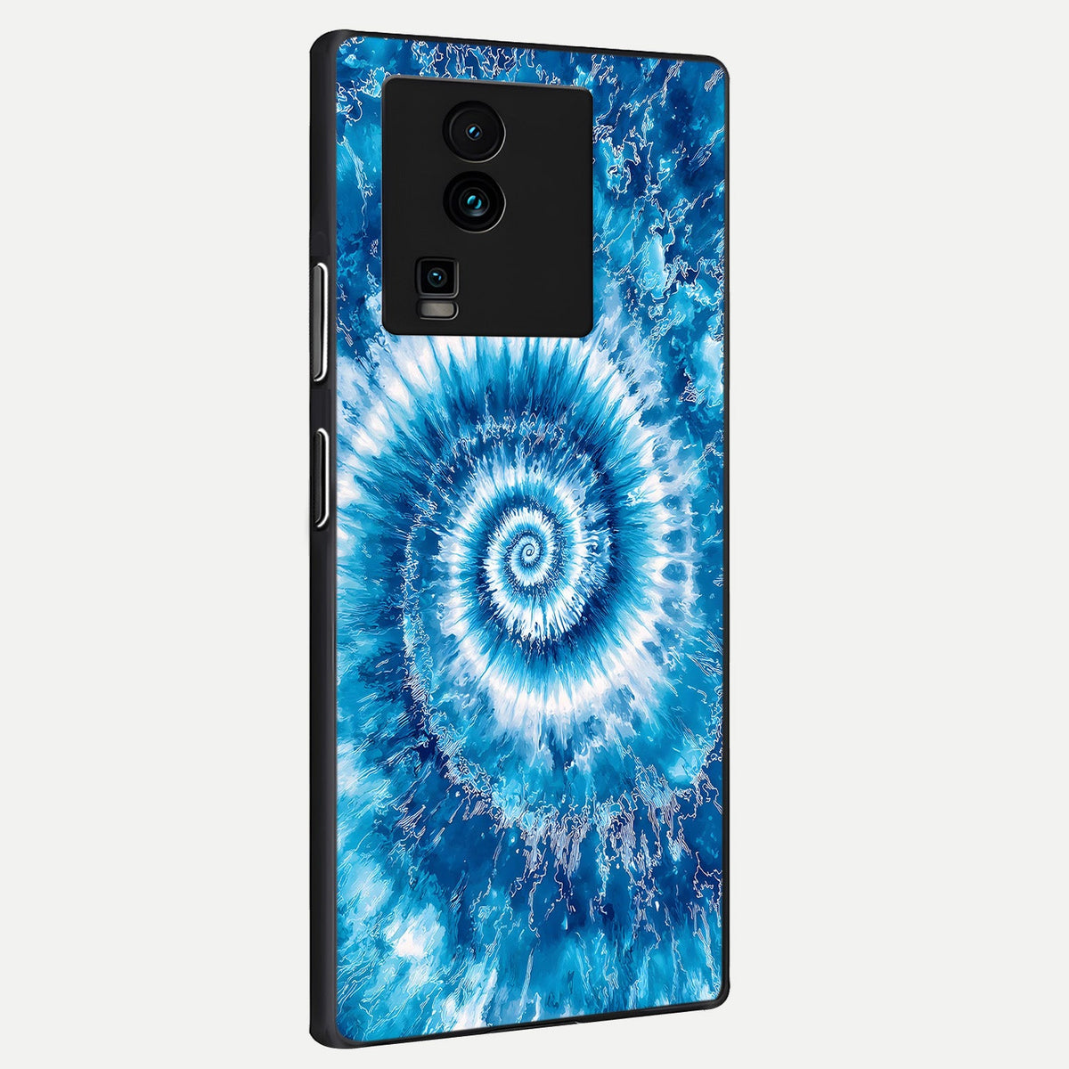 Blue Galaxy Wave back cover For iQOO Neo 7 Pro slim fit glass case with vibrant aesthetic design