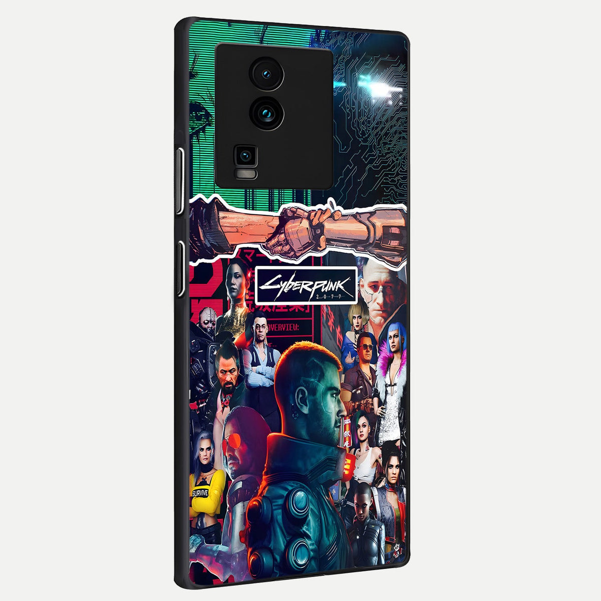 CYBERPUNK Legacy back cover For iQOO Neo 7 Pro slim fit glass case with vibrant aesthetic design