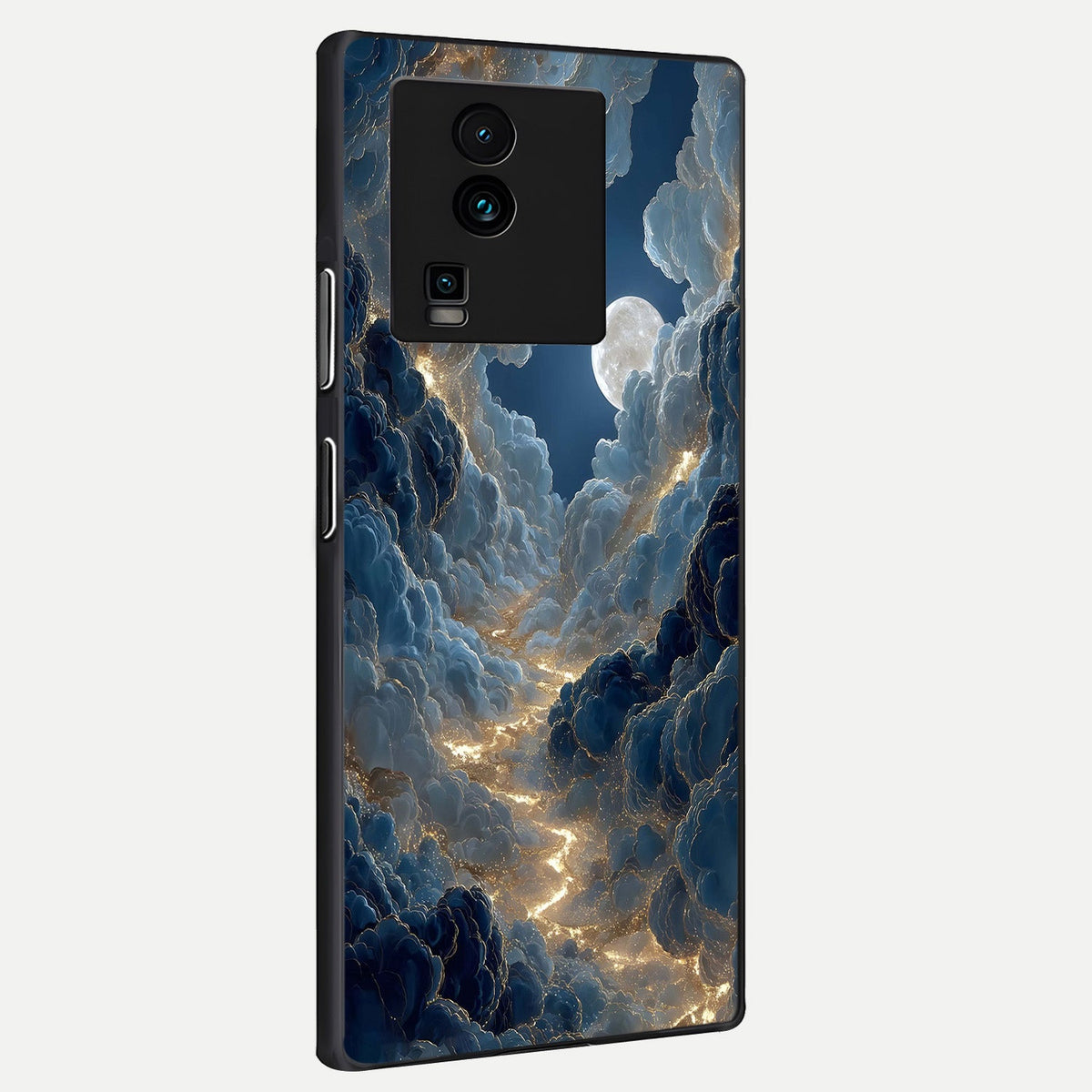 Celestial Cloud Road back cover For iQOO Neo 7 Pro slim fit glass case with vibrant aesthetic design