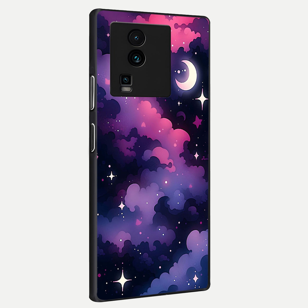 Celestial Moon Magic back cover For iQOO Neo 7 Pro slim fit glass case with vibrant aesthetic design