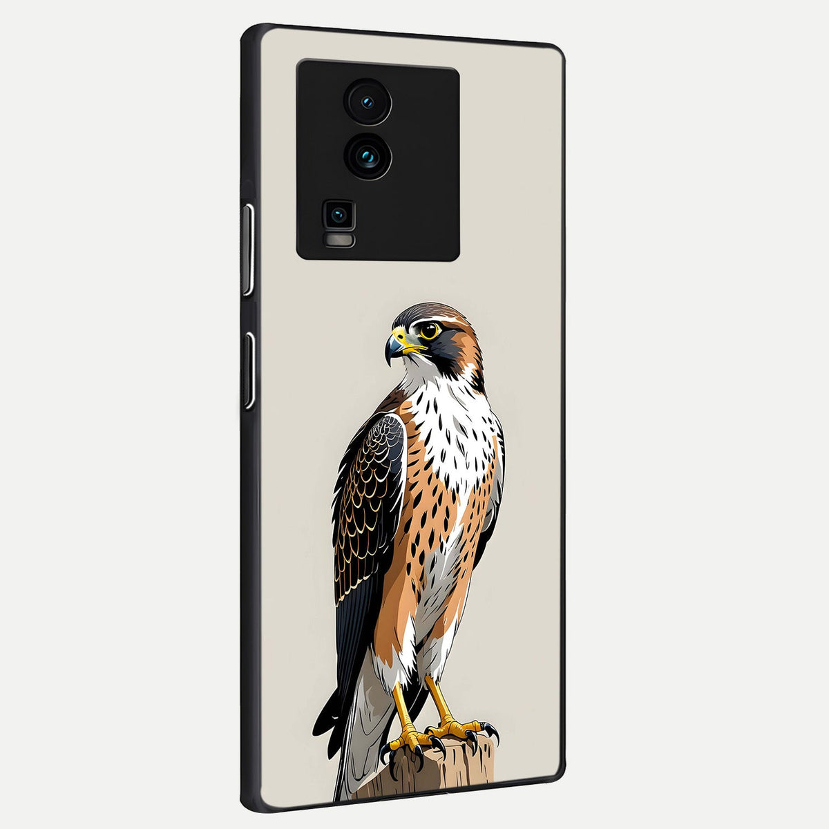 Clever Eagle back cover For iQOO Neo 7 Pro slim fit glass case with vibrant aesthetic design