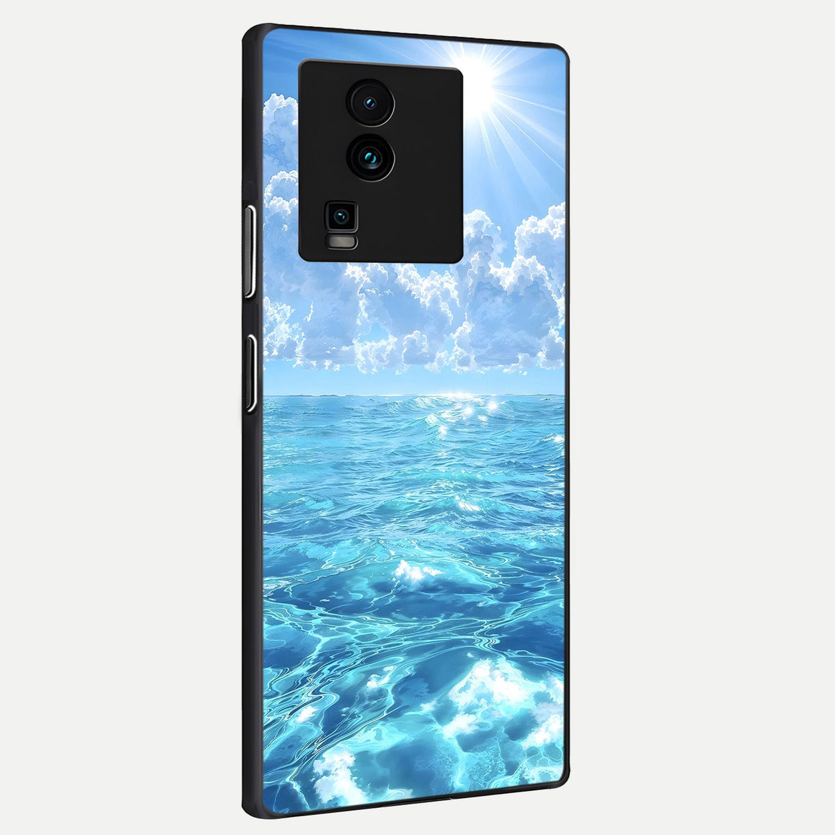 Endless Ocean Horizon back cover For iQOO Neo 7 Pro slim fit glass case with vibrant aesthetic design