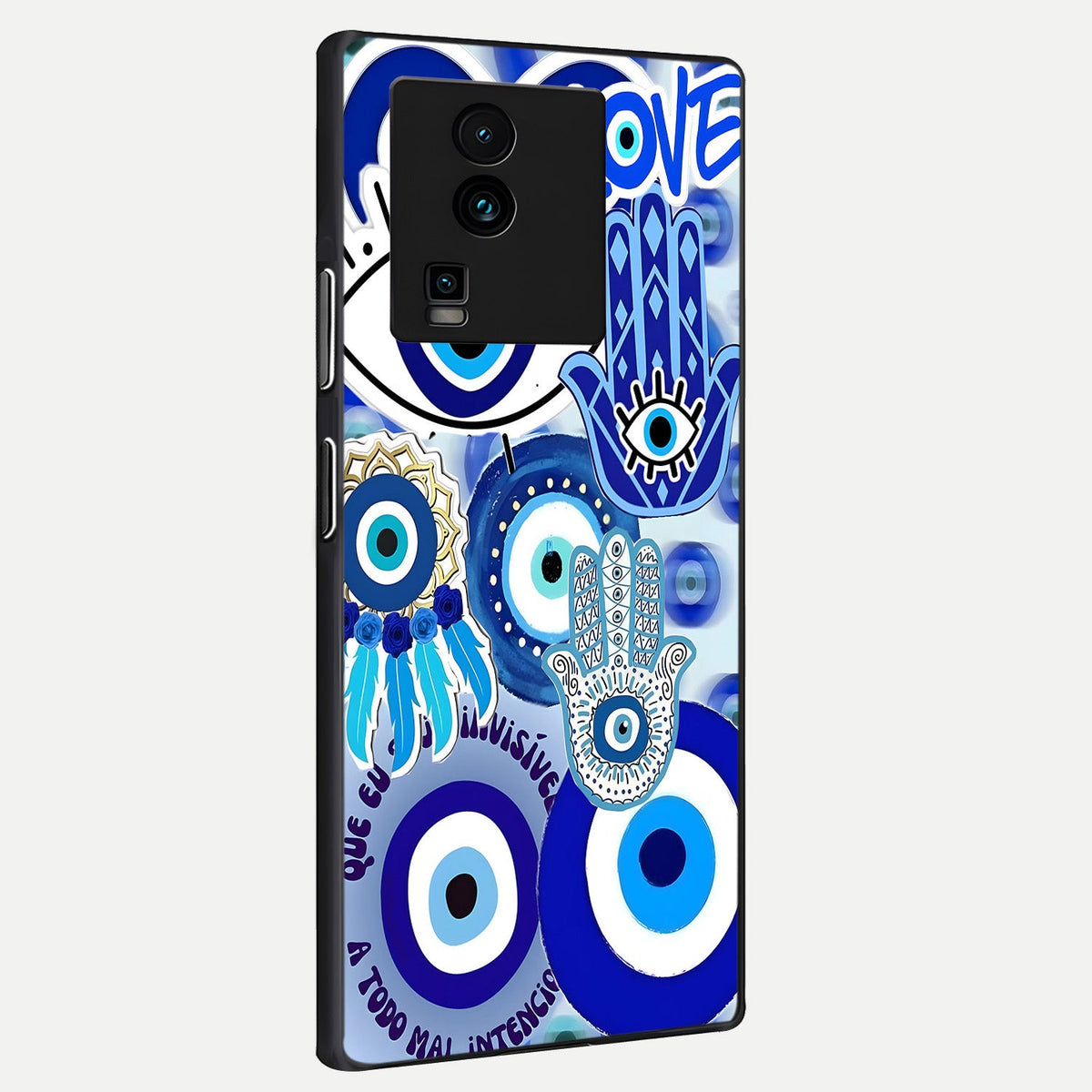 Evil Eyes Dream back cover For iQOO Neo 7 Pro slim fit glass case with vibrant aesthetic design