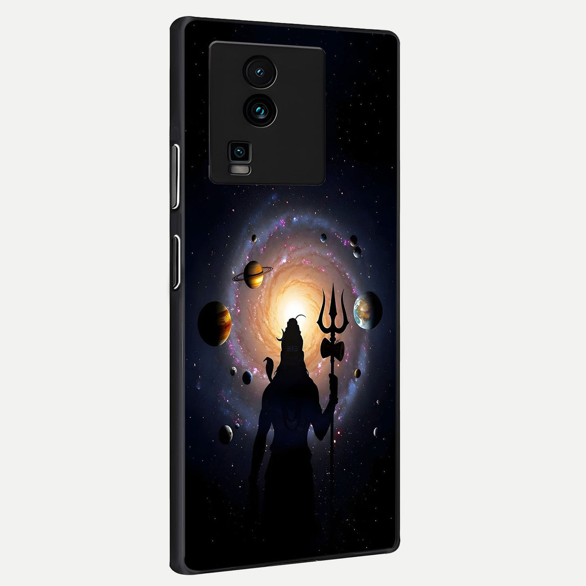 Galactic Shiva Vision back cover For iQOO Neo 7 Pro slim fit glass case with vibrant aesthetic design
