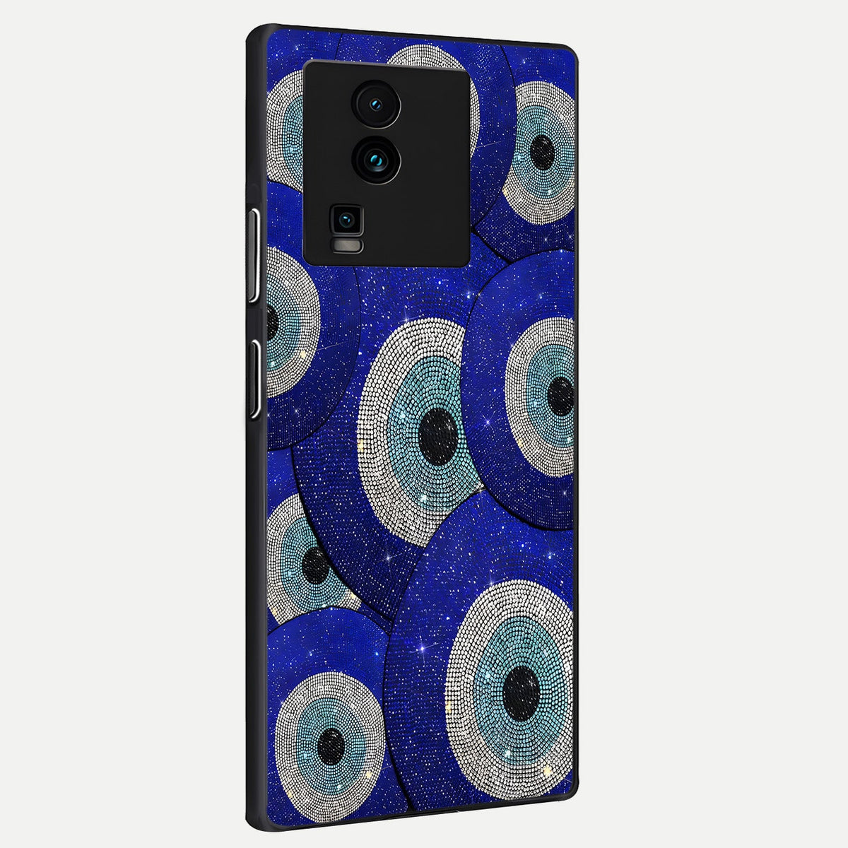 Galaxy Eye Flow back cover For iQOO Neo 7 Pro slim fit glass case with vibrant aesthetic design