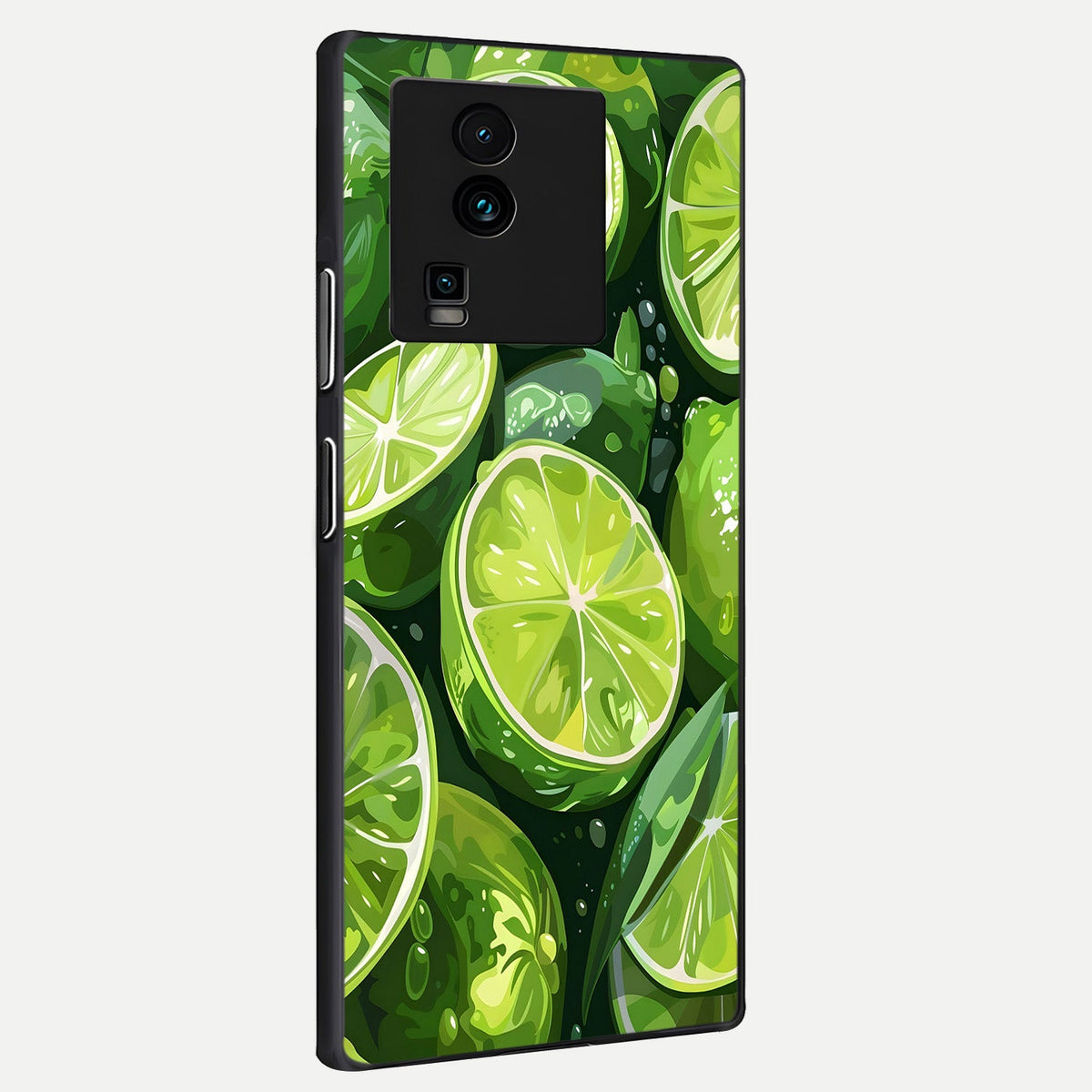 Green Kawasaki back cover For iQOO Neo 7 Pro slim fit glass case with vibrant aesthetic design
