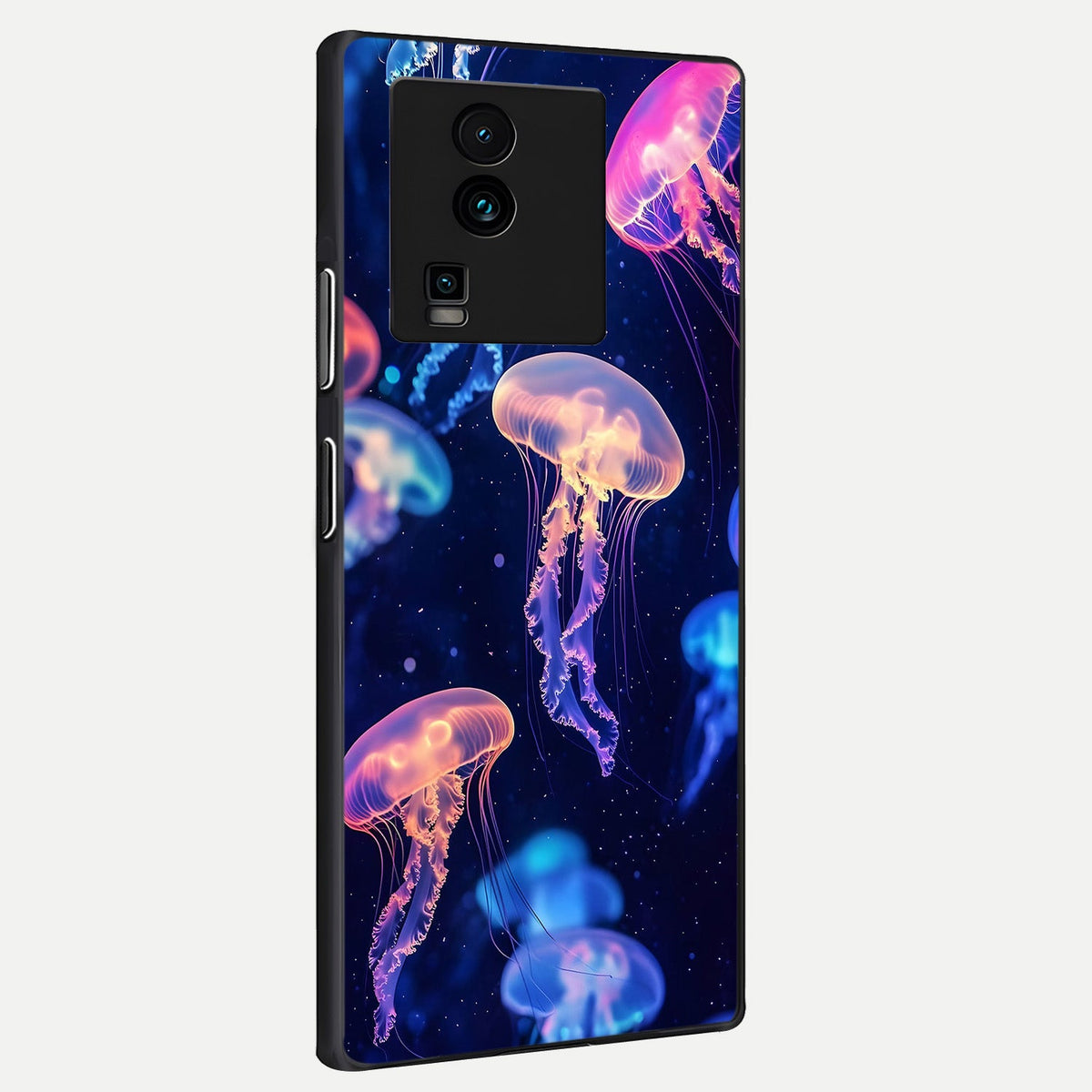 Jellyfish Pattern back cover For iQOO Neo 7 Pro slim fit glass case with vibrant aesthetic design