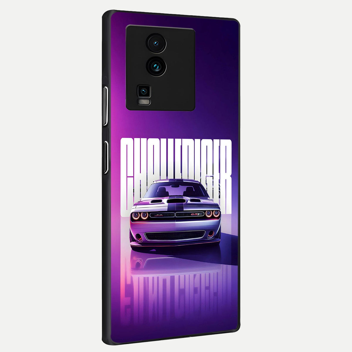 Midnight Muscle Ride back cover For iQOO Neo 7 Pro slim fit glass case with vibrant aesthetic design