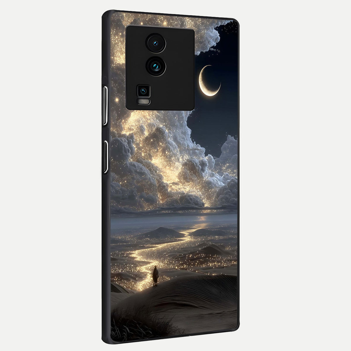 Moonlight Spark Path back cover For iQOO Neo 7 Pro slim fit glass case with vibrant aesthetic design