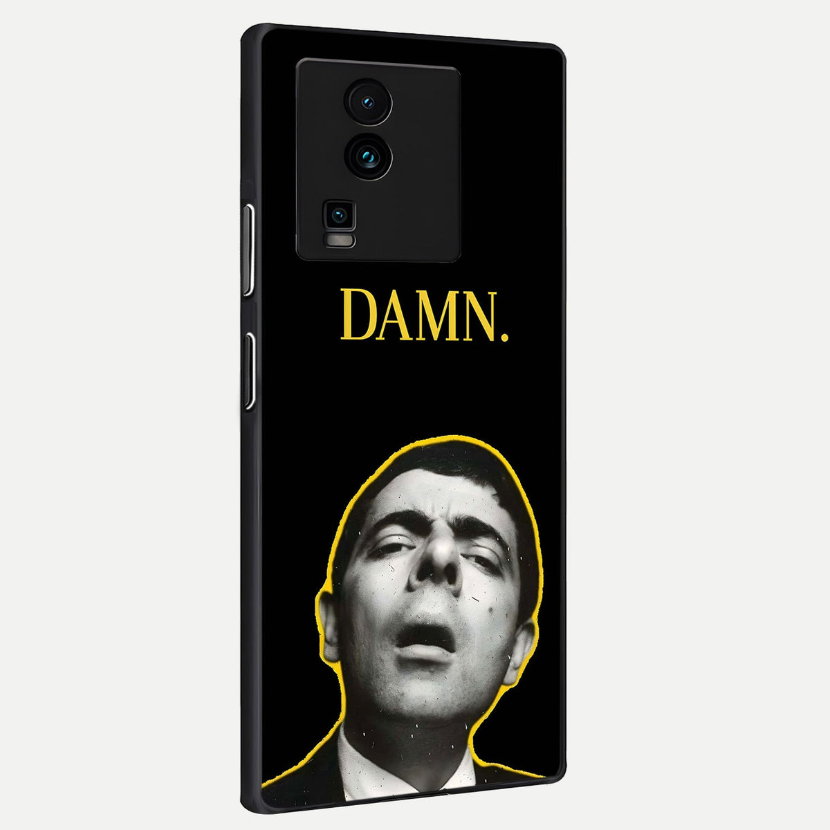 Mr Bean Damn back cover For iQOO Neo 7 Pro slim fit glass case with vibrant aesthetic design