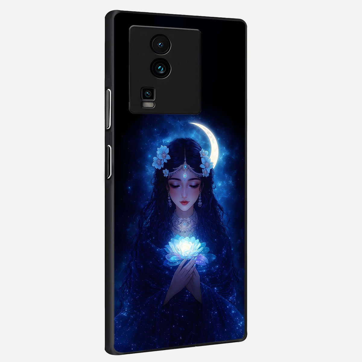 Mystic Moon Queen back cover For iQOO Neo 7 Pro slim fit glass case with vibrant aesthetic design
