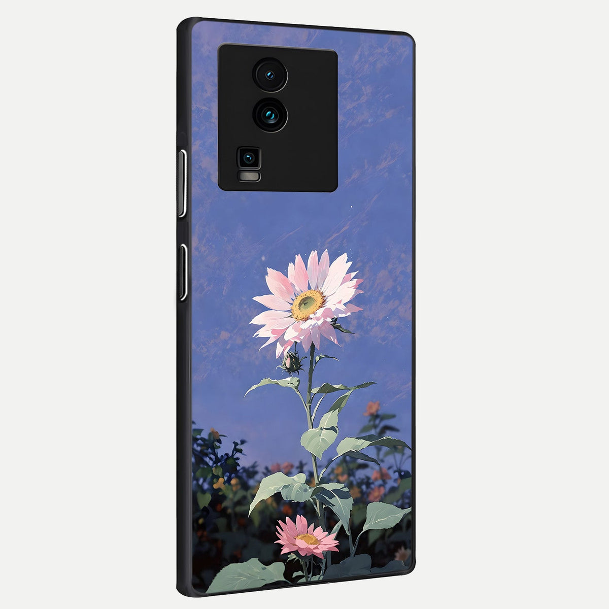 Pink Shells Outline back cover For iQOO Neo 7 Pro slim fit glass case with vibrant aesthetic design
