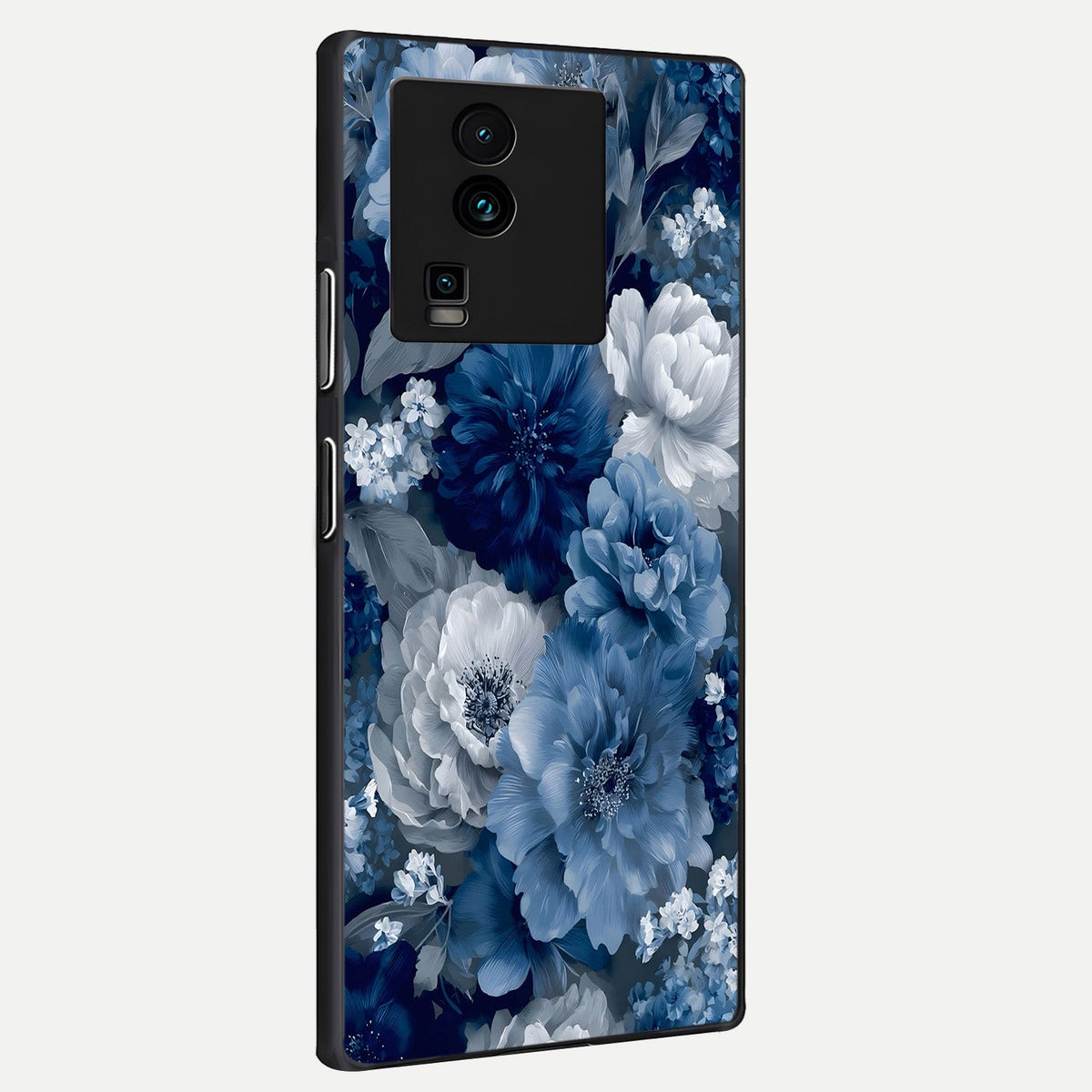 Royal Bloom Garden back cover For iQOO Neo 7 Pro slim fit glass case with vibrant aesthetic design
