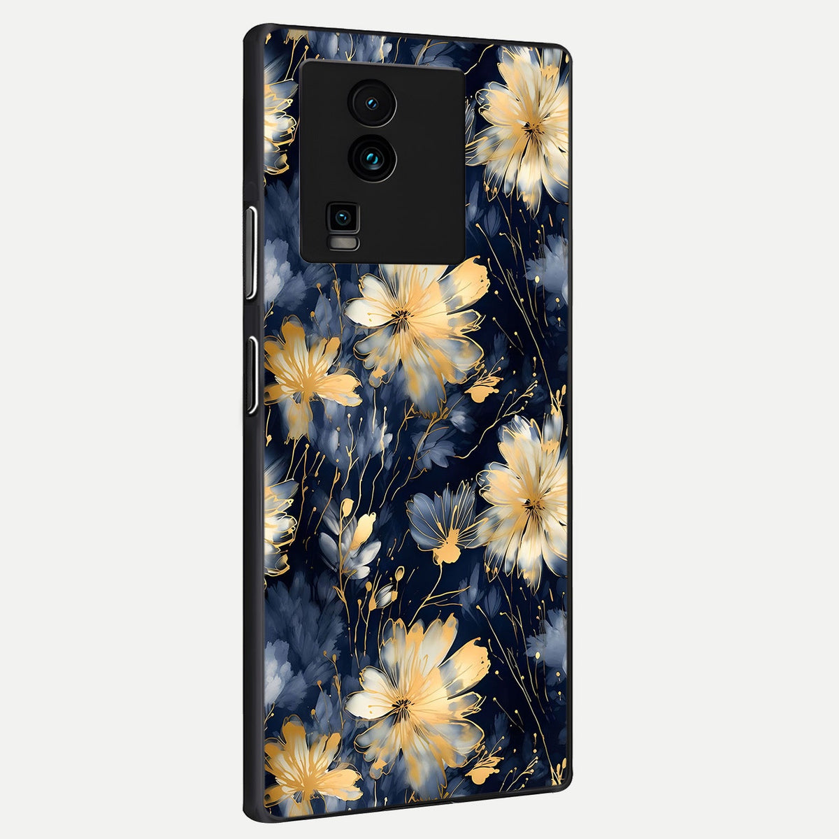 Royal Petal Dream back cover For iQOO Neo 7 Pro slim fit glass case with vibrant aesthetic design