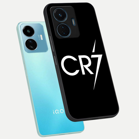 CR7 Elite Strike phone case For iQOO Z6 Lite 5G showing premium glass back cover with detailed artwork