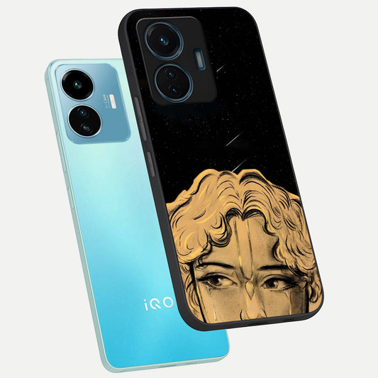 Celestial Gods Plan phone case For iQOO Z6 Lite 5G showing premium glass back cover with detailed artwork