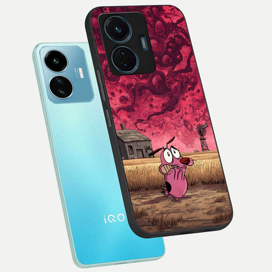 Courage Under Sky phone case For iQOO Z6 Lite 5G showing premium glass back cover with detailed artwork