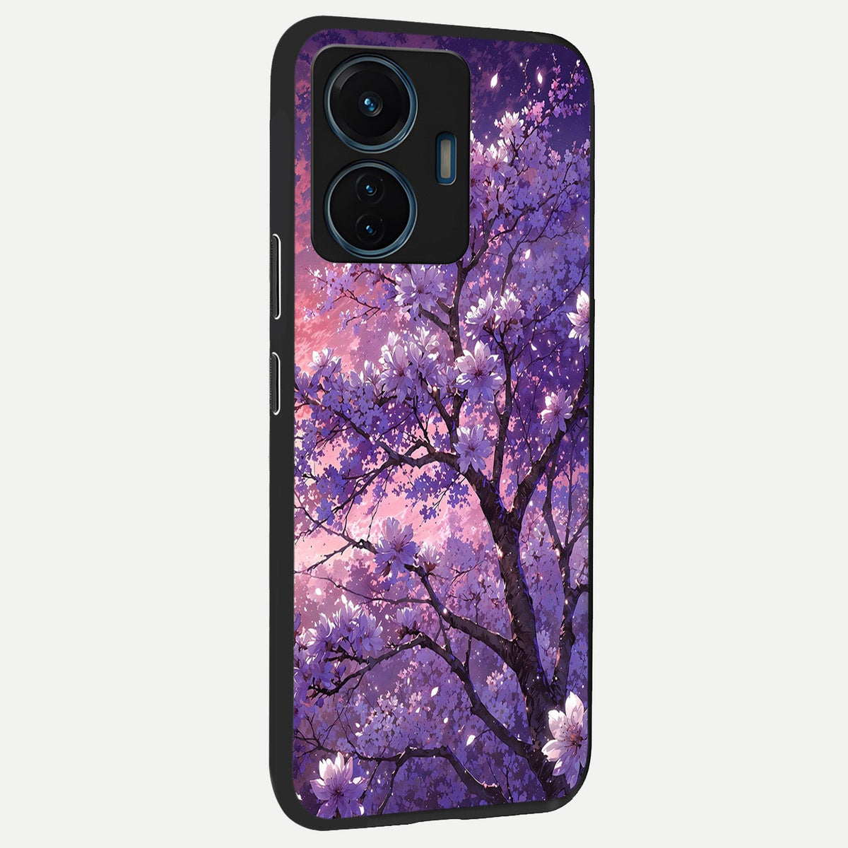 Blossom Tree back cover For iQOO Z6 Lite 5G slim fit glass case with vibrant aesthetic design