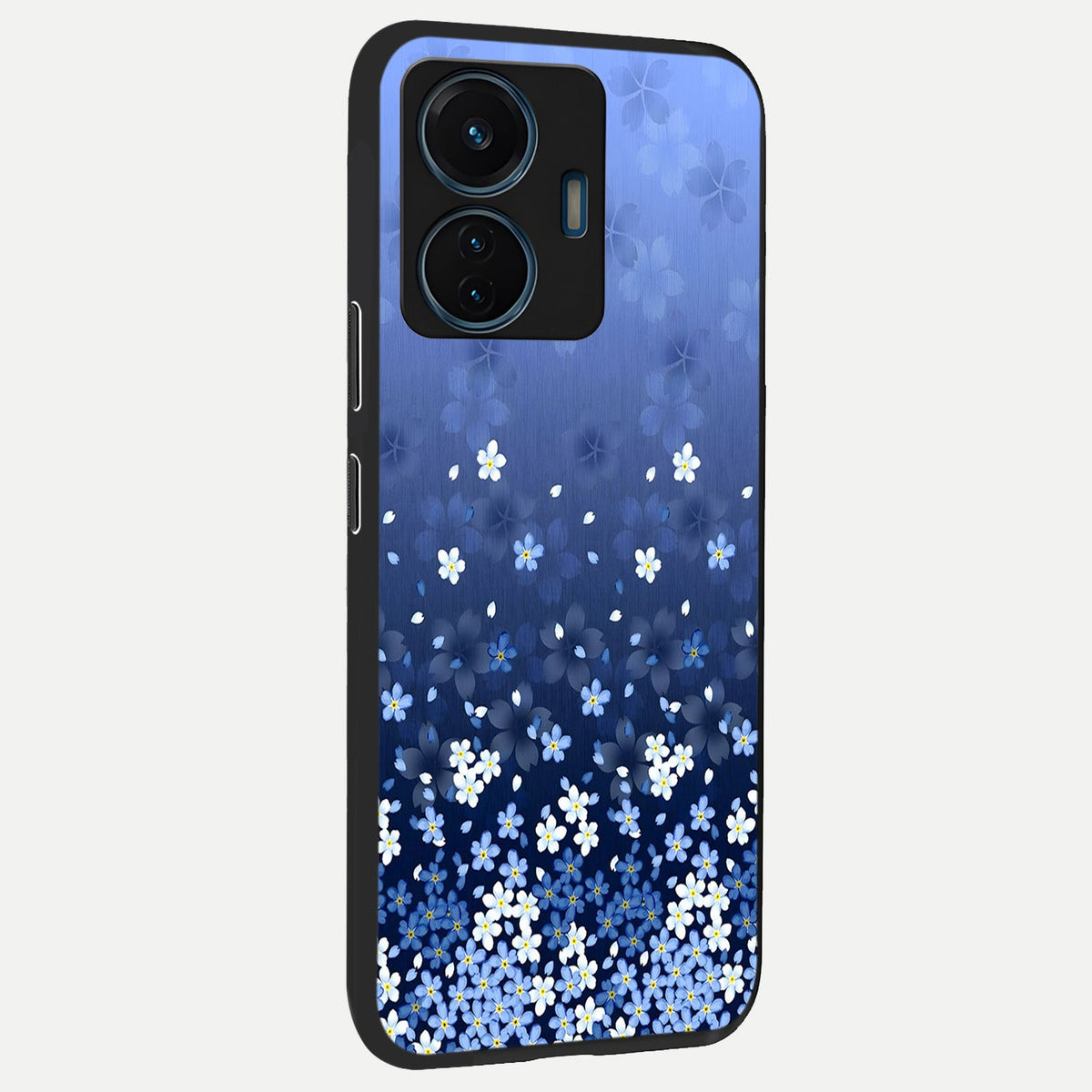 Blue Starry back cover For iQOO Z6 Lite 5G slim fit glass case with vibrant aesthetic design