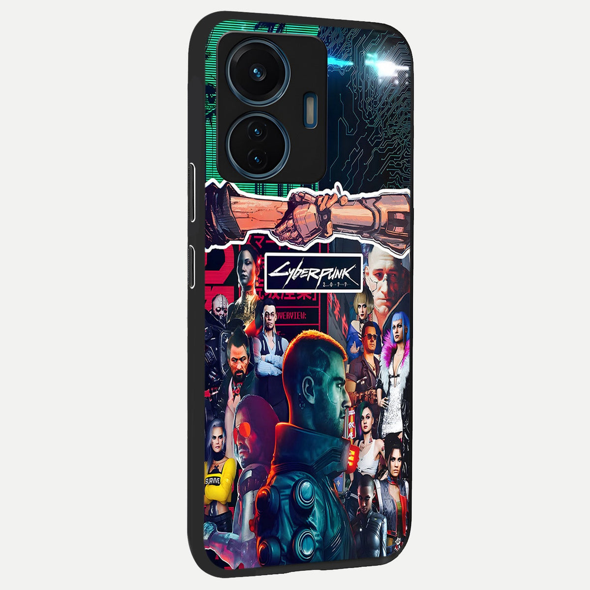 CYBERPUNK Legacy back cover For iQOO Z6 Lite 5G slim fit glass case with vibrant aesthetic design