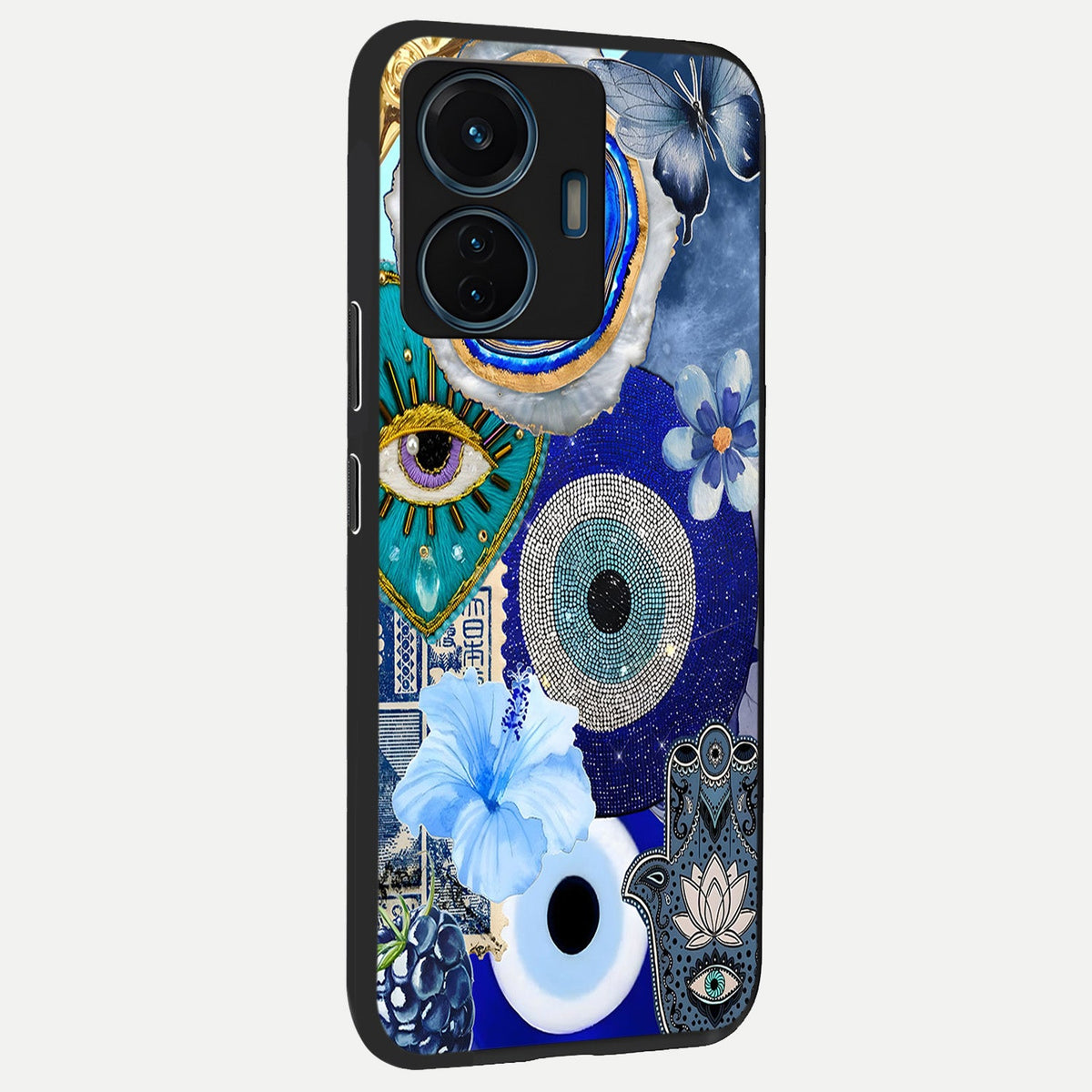 Celestial Blue Vision back cover For iQOO Z6 Lite 5G slim fit glass case with vibrant aesthetic design