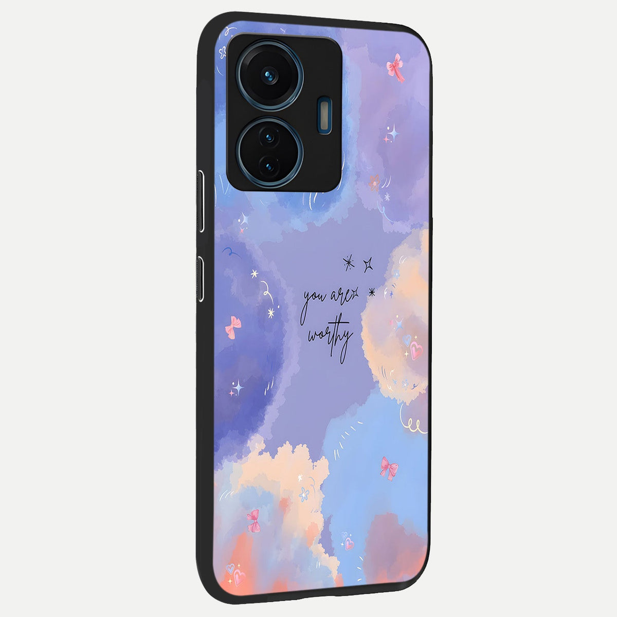 Celestial Cloud Magic back cover For iQOO Z6 Lite 5G slim fit glass case with vibrant aesthetic design
