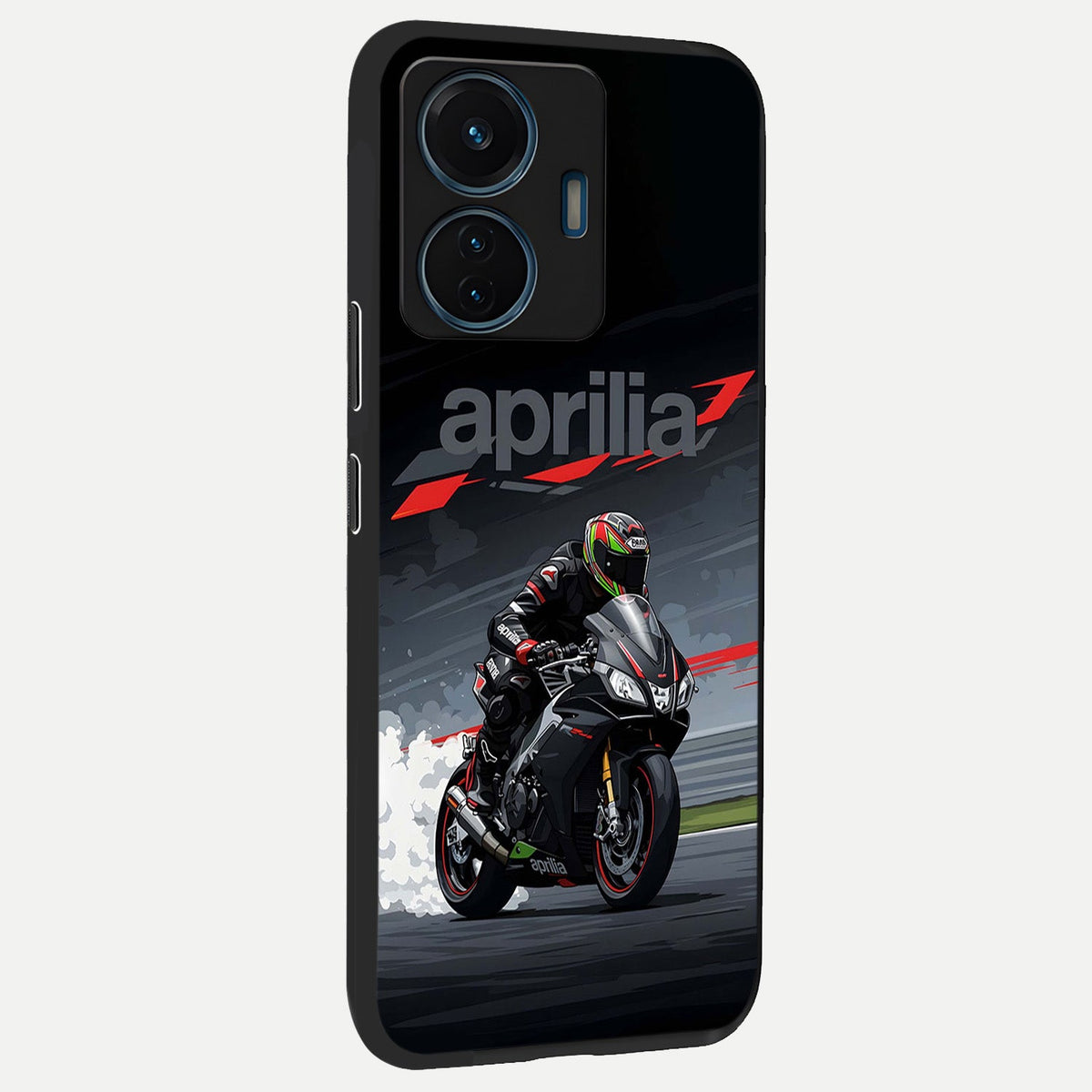 Dark Aprilla back cover For iQOO Z6 Lite 5G slim fit glass case with vibrant aesthetic design