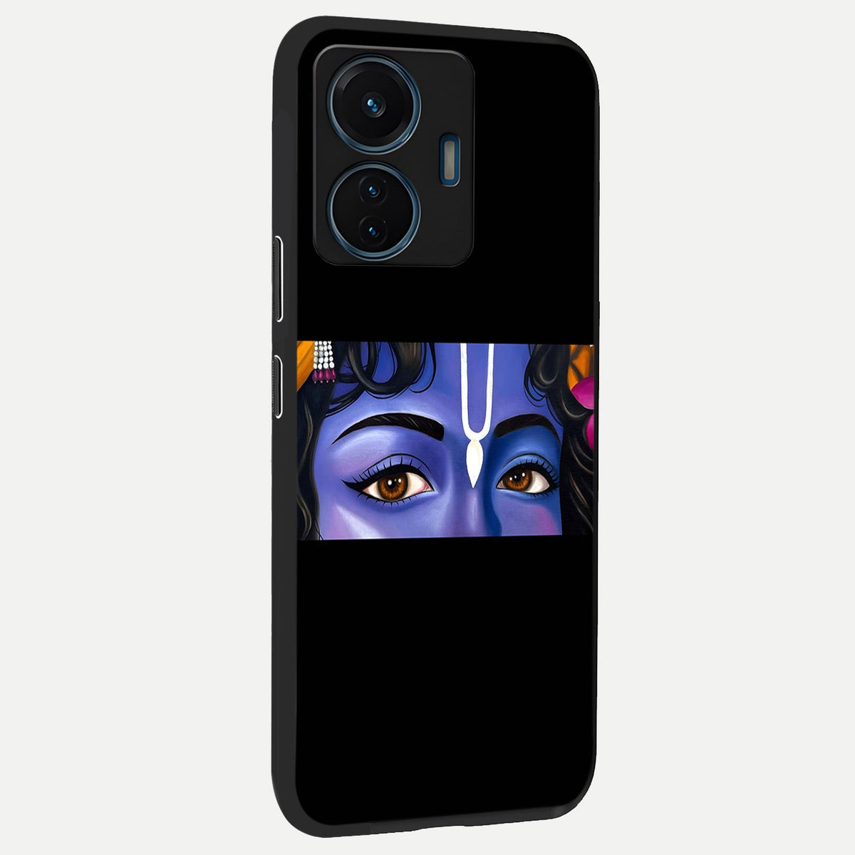 Krishna Eye back cover For iQOO Z6 Lite 5G slim fit glass case with vibrant aesthetic design