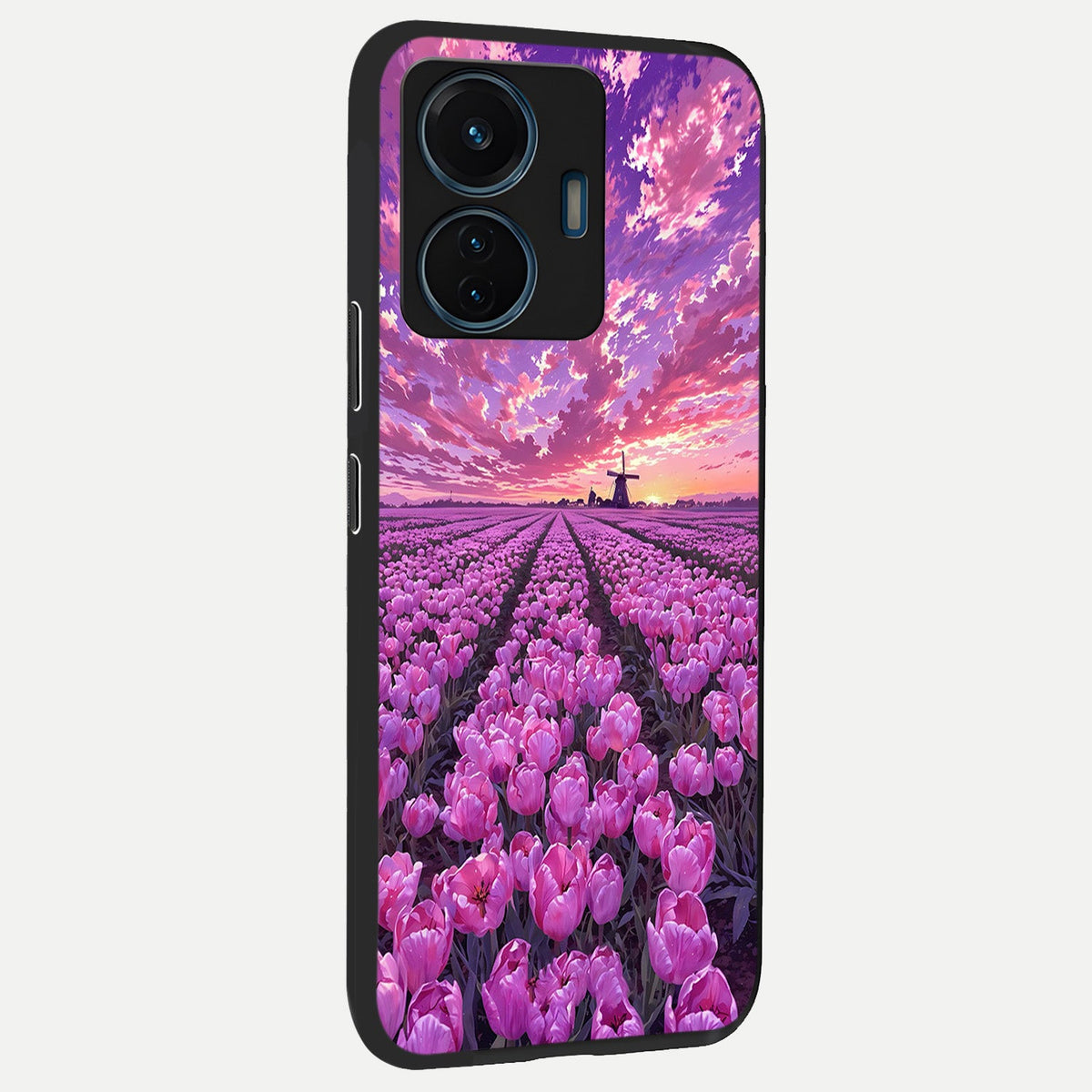 Lavender Dream Skies back cover For iQOO Z6 Lite 5G slim fit glass case with vibrant aesthetic design