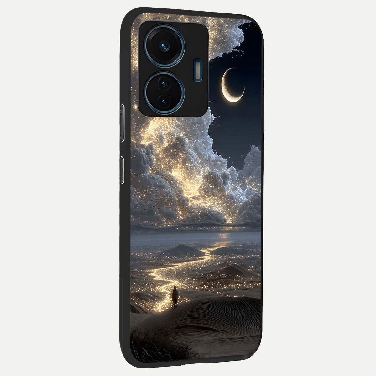 Moonlight Spark Path back cover For iQOO Z6 Lite 5G slim fit glass case with vibrant aesthetic design