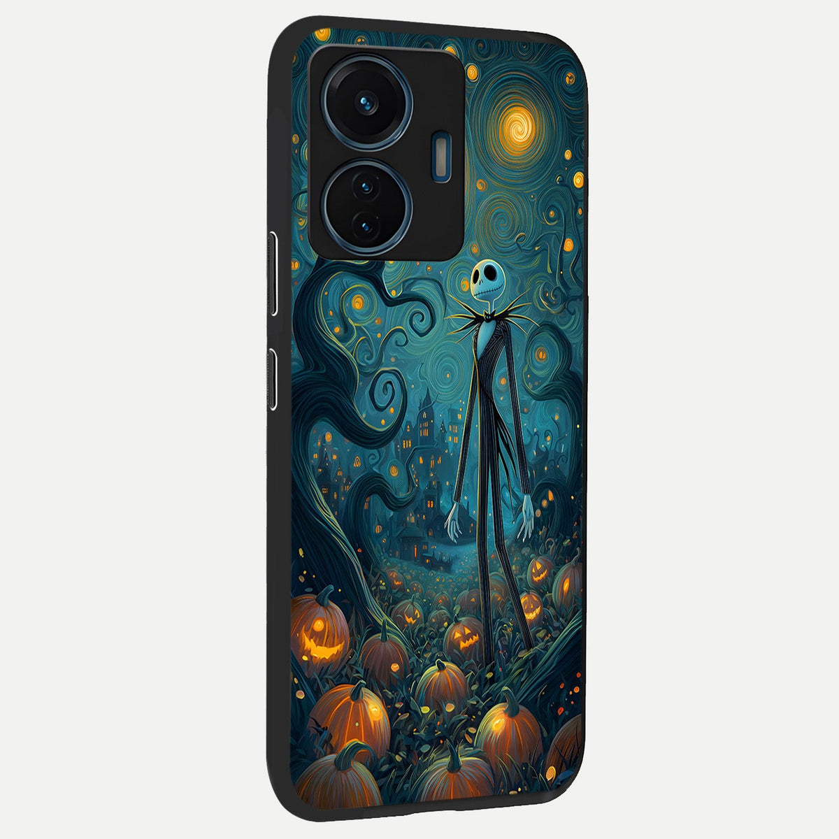 Pumpkin Moonlight Tale back cover For iQOO Z6 Lite 5G slim fit glass case with vibrant aesthetic design
