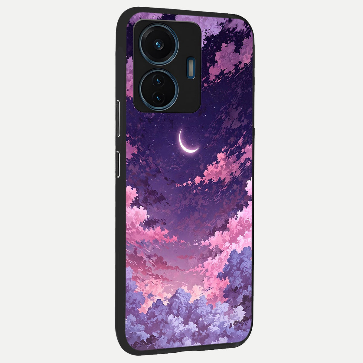 Sky Drift Clouds back cover For iQOO Z6 Lite 5G slim fit glass case with vibrant aesthetic design