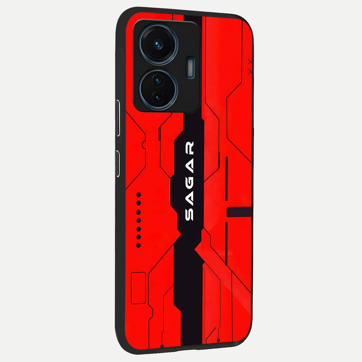 Voltage Rise CYBERPUNK Custom Name back cover For iQOO Z6 Lite 5G slim fit personalized glass case with bold cyberpunk design
