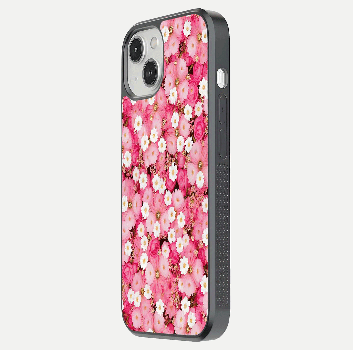 Pink Daisy Bliss Glass Case For iPhone 13 Mini