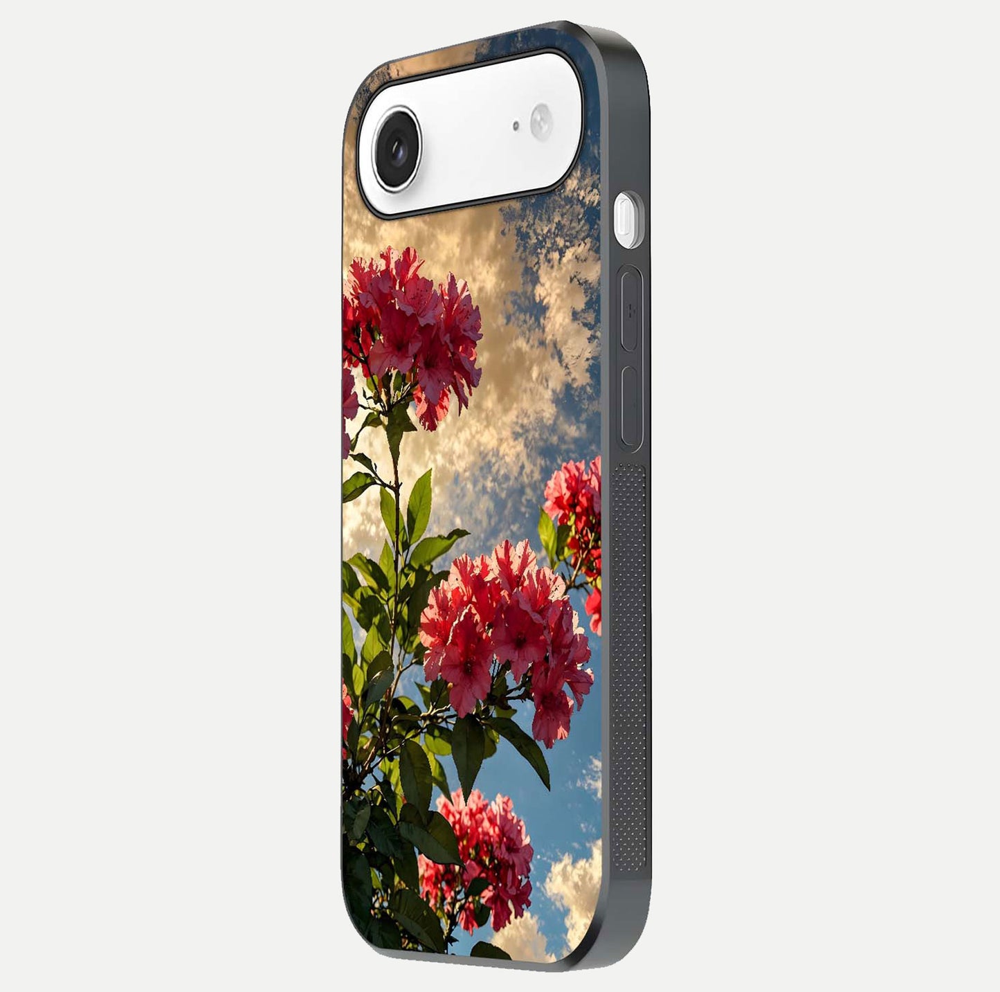 Red Bloom Skies Glass Case For iPhone Air