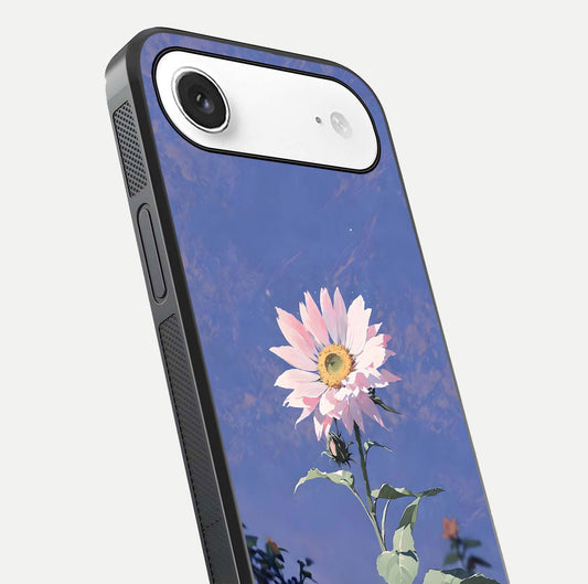 Pink Sunflower Glow Glass Case For iPhone Air