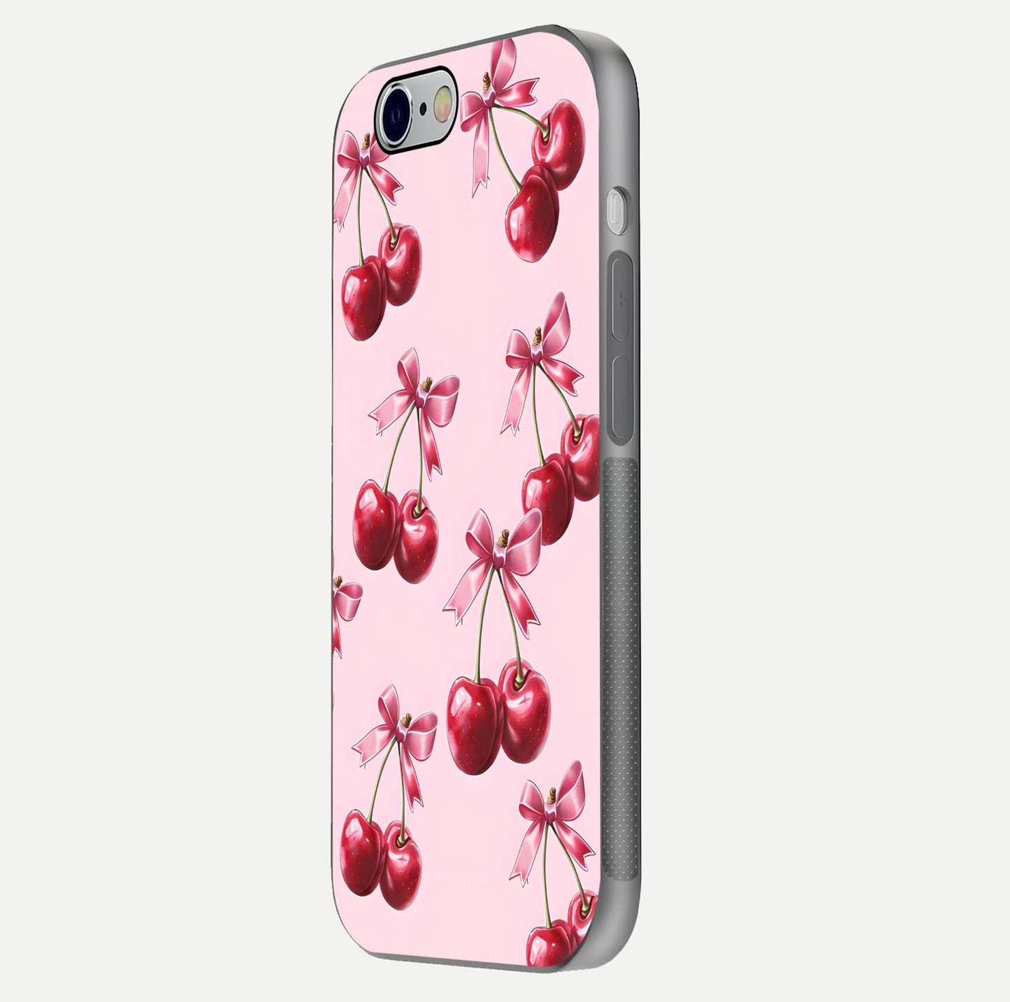 Red Cherries Pattern Glass Case For iPhone 6