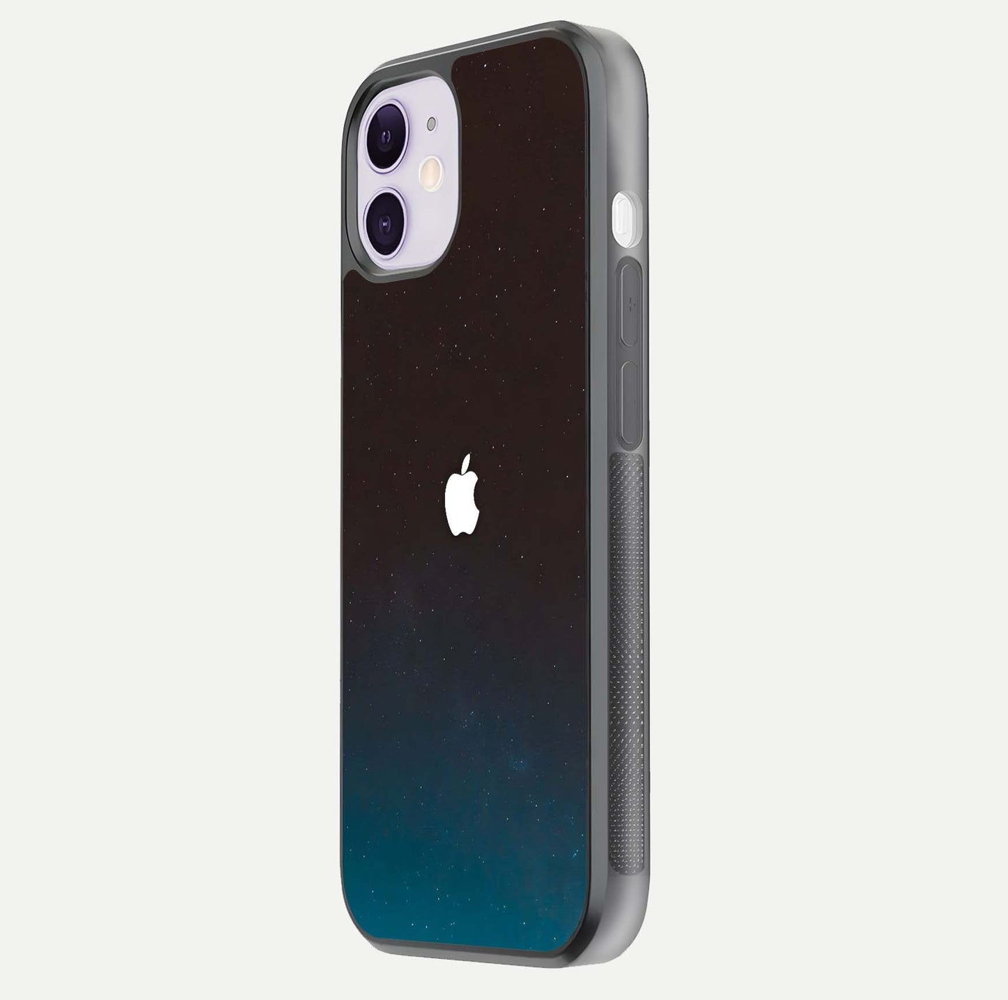 Green Emerald Apple Logo Glass Case for iPhone 11 side-angle image showing reflection polish and rich emerald hue