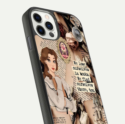 Bookish Dream World Glass Case for iPhone 11 Pro dual-view layout displaying colorful fantasy print and edge finish