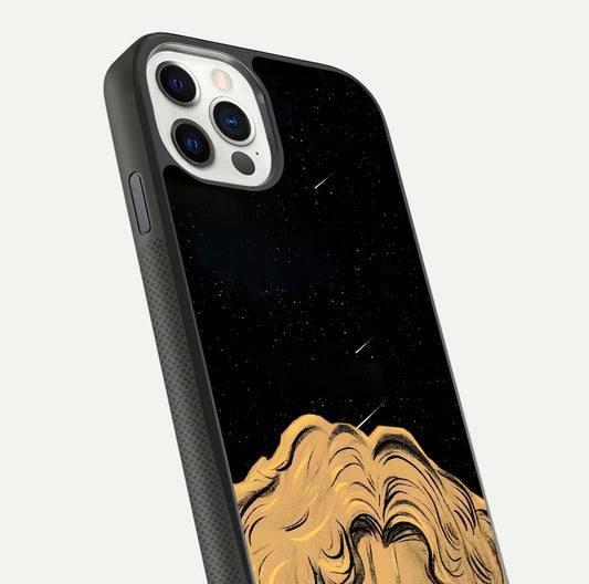 Celestial God’s Plan Glass Case for iPhone 11 Pro front & back layout showing smooth finish and spiritual art