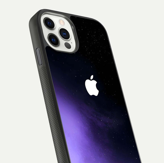 Galaxy Apple Aura Glass Case for iPhone 11 Pro front and back view layout displaying cosmic tones and premium curved glass edges